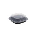 Anchor Packaging Anchor Packaging 4656911 6 x 9 x 3 in. Hinged Pp Container Clear Lid Black Base - Case of 100 4656911